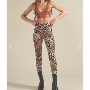 spirithoods ARABIAN LEOPARD VELVET LEGGINGS size small